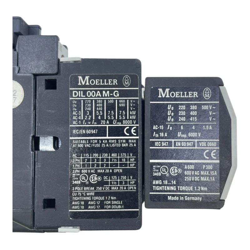 Moeller Leistungsschütz DIL00AM-G 24V Schütz 24V DC für industriellen Einsatz