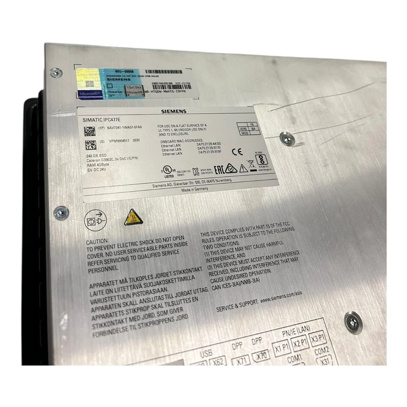 Siemens SIMATIC IPC 477E 15" Multitouch Panel 6AV7241-1WA07-0FA0 Industrie