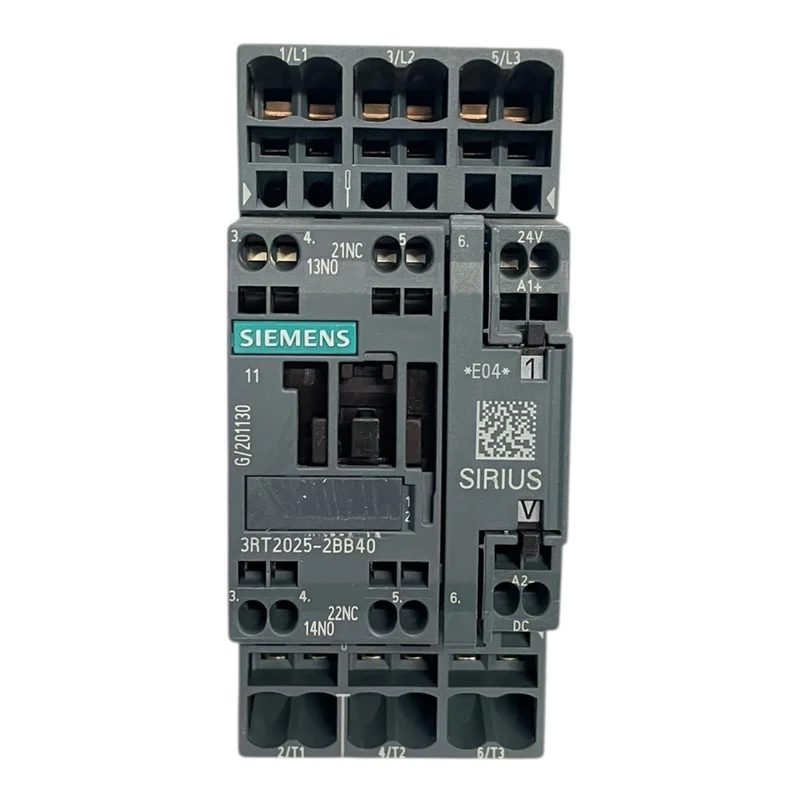 Siemens SIRIUS Leistungsschütz S0 7,5kW 17A 24V DC 1S+1Ö Federzug 3RT2025-2BB40