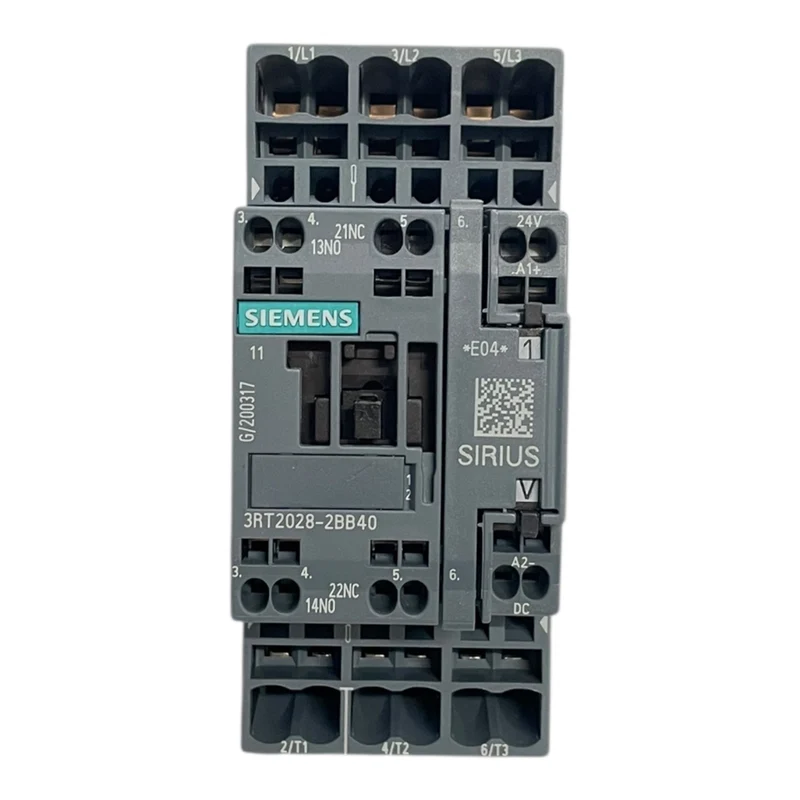 Siemens SIRIUS Leistungsschütz S0 18,5kW 38A 24V DC 1S+1Ö Federzug 3RT2028-2BB40