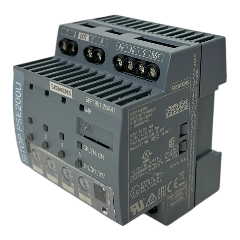 Siemens SITOP PSE200U 10 A Selektivitaetsmodul 4-kanalig 6EP1961-2BA41 Siemens