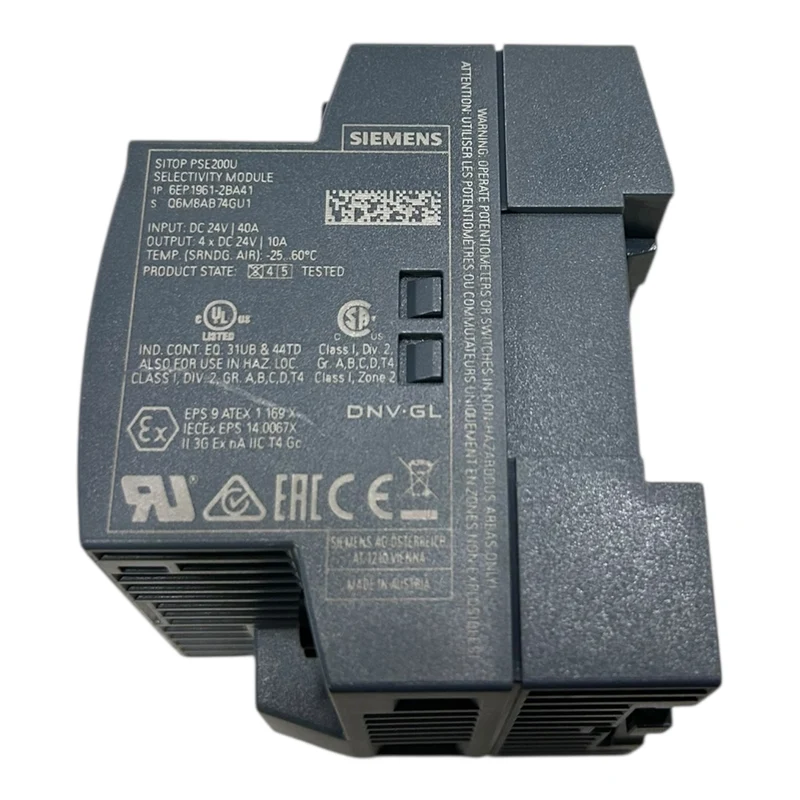 Siemens SITOP PSE200U 10 A Selektivitaetsmodul 4-kanalig 6EP1961-2BA41 Siemens