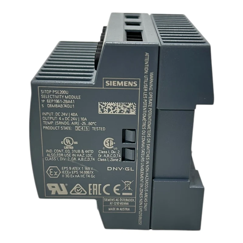 Siemens SITOP PSE200U 10 A Selektivitaetsmodul 4-kanalig 6EP1961-2BA41 Siemens