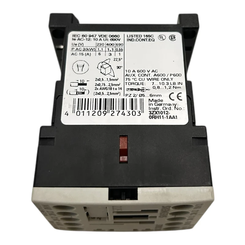 Siemens Hilfsschütz 24V Baugröße S00 3RH1122-1BB40 Hilfsschütz Industrie Einsatz