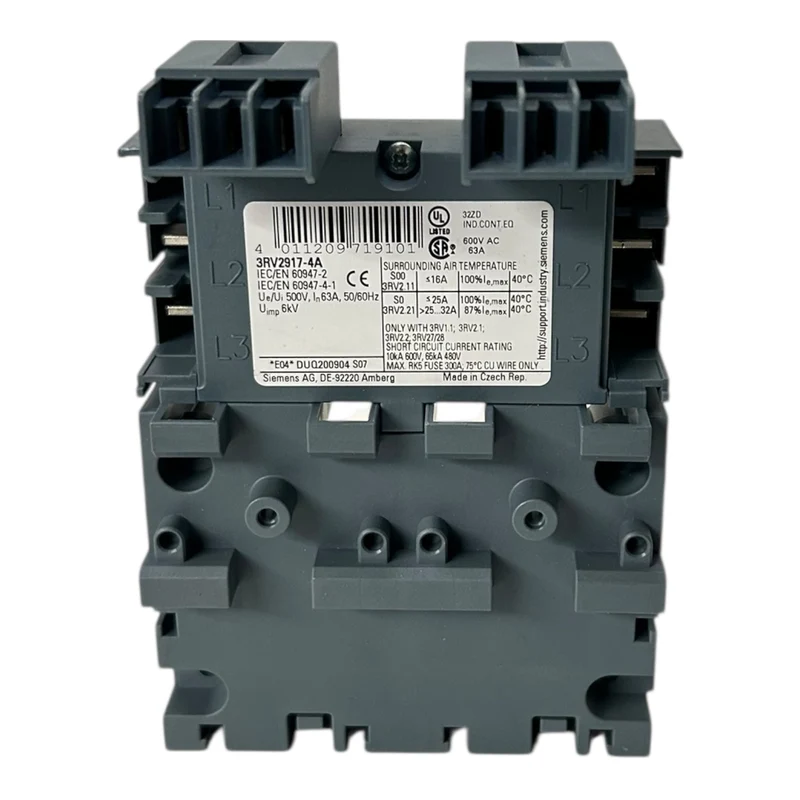 Siemens SIRIUS 3-Phasen-Sammelschiene Einspeiseklemme 3RV2917-4A