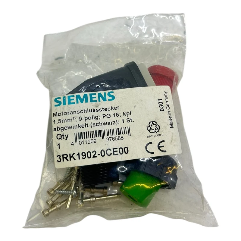 Siemens Motoranschlussstecker 3RK1902-0CE00 für industriellen Einsatz Stecker