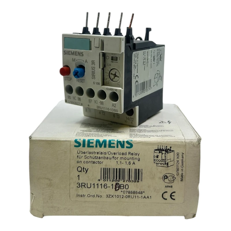 Siemens Überlastrelais 2,2-3,2A S00 Motorschutz Class10 SIRIUS 3RU1116-1DB0