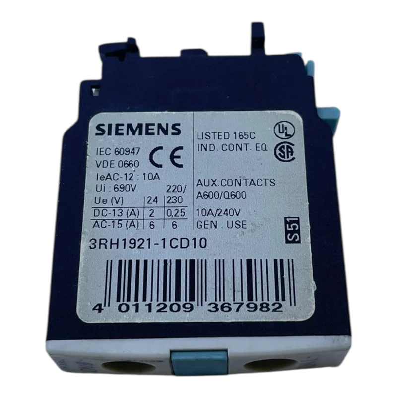 Siemens Hilfsschalterblock 3RH1921-1CD10 VE:2stk geeignet für die Industrie