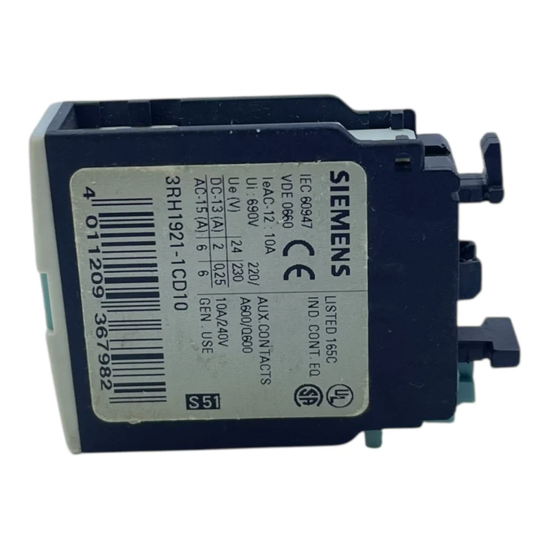 Siemens Hilfsschalterblock 3RH1921-1CD10 VE:2stk geeignet für die Industrie