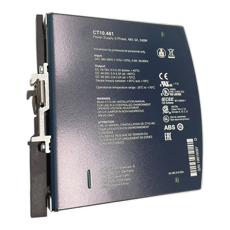 Puls Hutschienen-Netzteile für 3-Phasen-Systeme 48V 5A CT10.481 Industrie