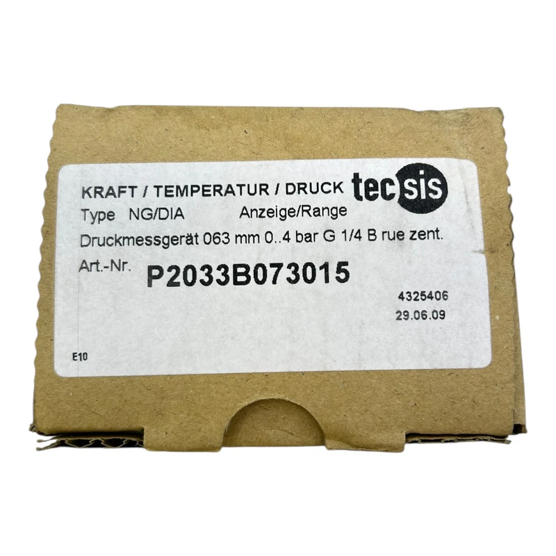 Tecsis Manometer 0-4bar P2033B073015 Manometer geeignet für die Industrie