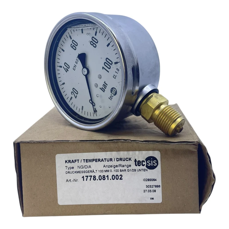 Tecsis Manometer 0-100bar 1778.081.002 Manometer geeignet für die Industrie