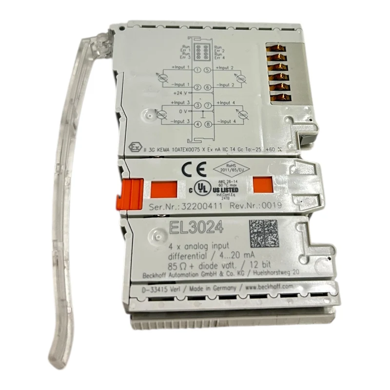 Beckhoff EtherCAT-Klemme 4-Kanal-Analog-Eingang Strom 4…20 mA EL3024 Industrie
