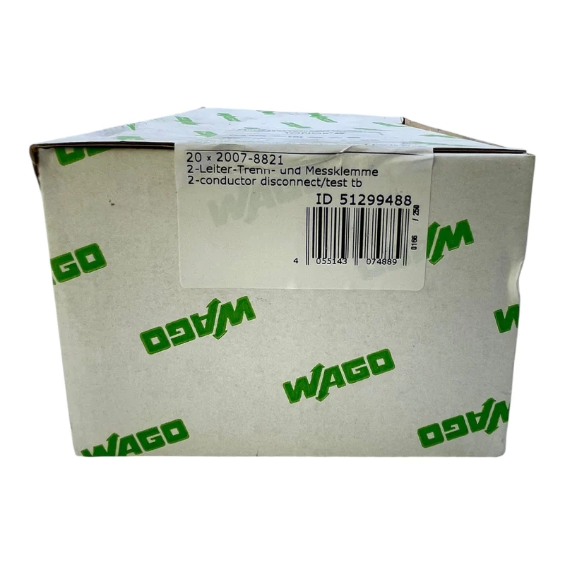 WAGO 2007-8821 2-Leiter-Trenn- und Messklemme 2-Conductor Disconnect/Test TB VE:20 Stk