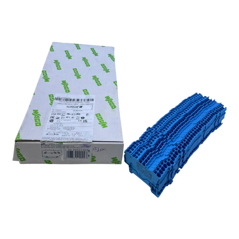 WAGO Reihenklemme blau 2,5mm² 800V Typ 2002-1304 TOPJOB S VE:37stk