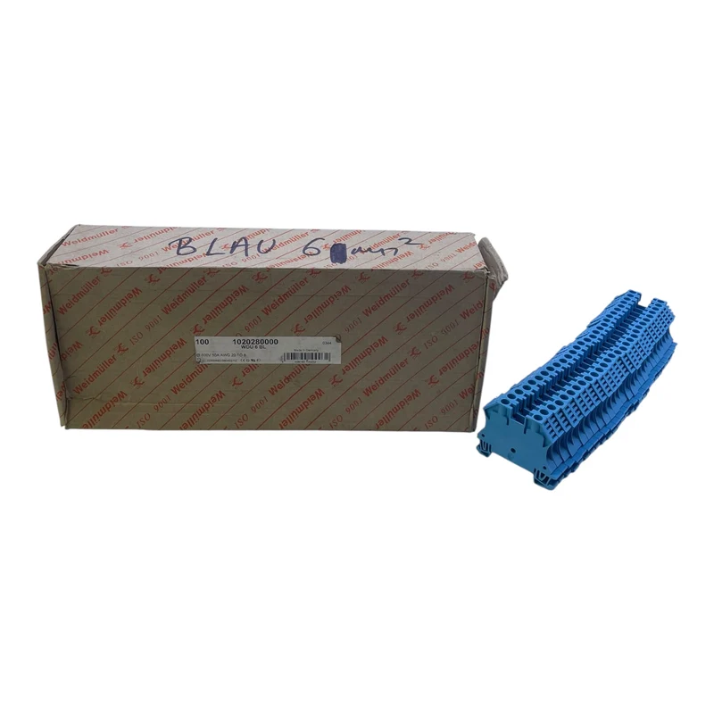 Weidmüller Reihenklemme WDU6BL 6mm² blau 550V VE:28 Stück