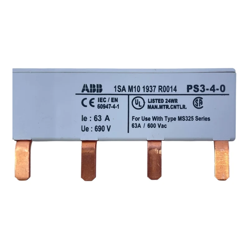 ABB 3-Phasen-Sammelschiene PS3-4-0 63A 690V 1SAM101937R0014 für MS325 VE:2stk