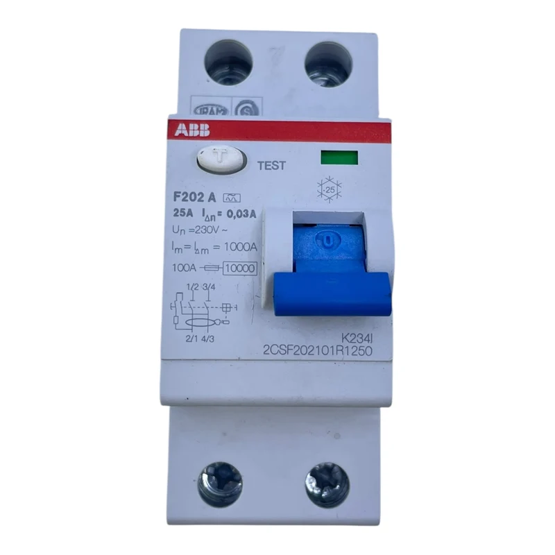 ABB Fehlerstromschutzschalter 25A 30mA 2-polig F202 A 2CSF202101R1250