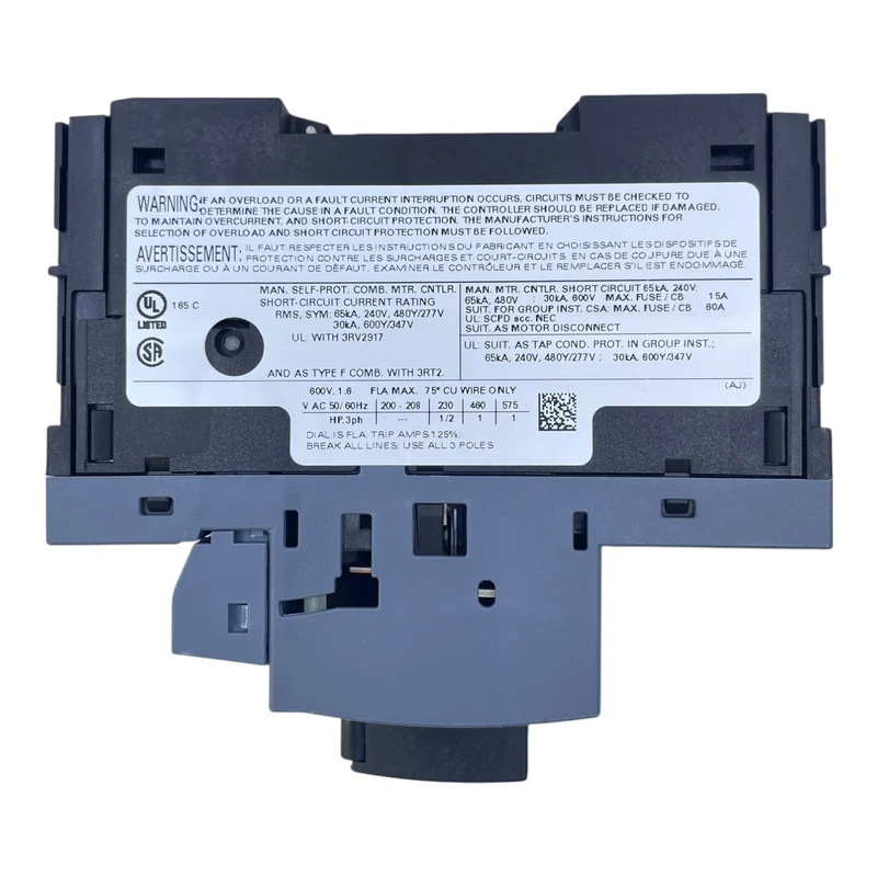 Siemens SIRIUS Motorschutzschalter 3RV2011-1AA25 1,1–1,6A 21A AC/DC