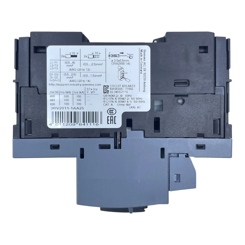 Siemens SIRIUS Motorschutzschalter 3RV2011-1AA25 1,1–1,6A 21A AC/DC
