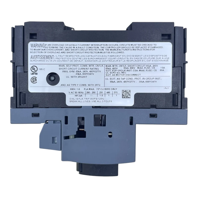 Siemens SIRIUS Motorschutzschalter 3RV2011-1AA25 1,1–1,6A 21A AC/DC