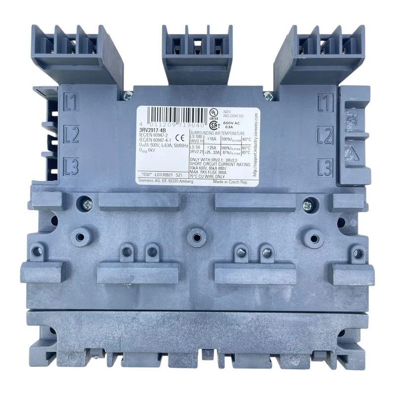 Siemens Sammelschiene 3RV2917-4B Leistungsschalter-Zusatz 63A