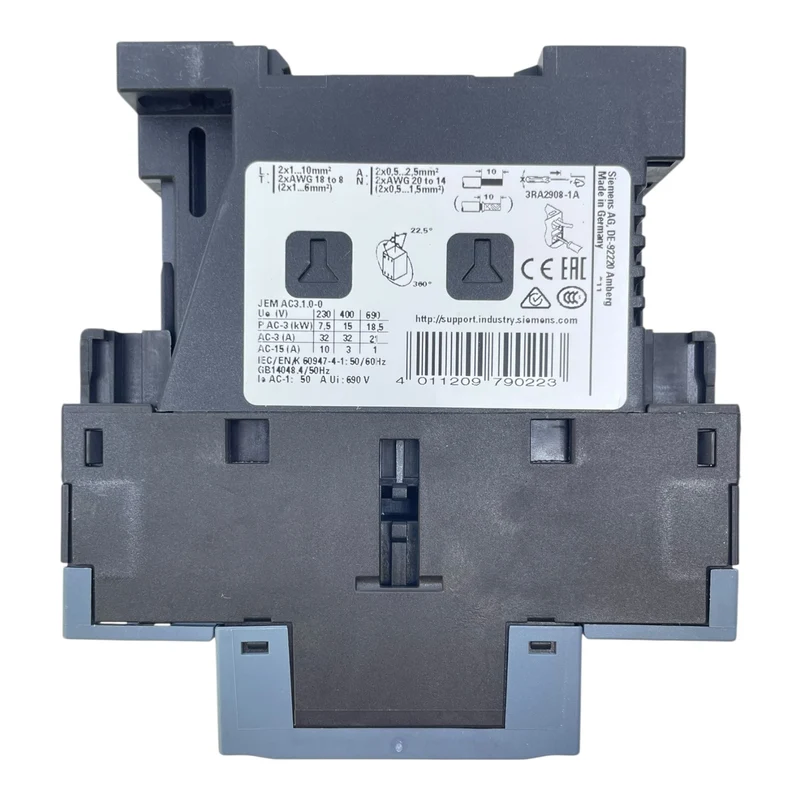Siemens Schütz 3RT2027-2BB40 24V DC 11kW 25A 3-polig Sirius Leistungsschütz