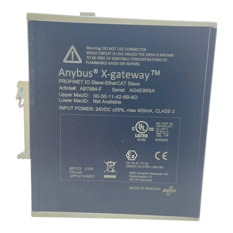 Anybus Gateway AB7684-F Profinet IO zu EtherCAT Slave HMS
