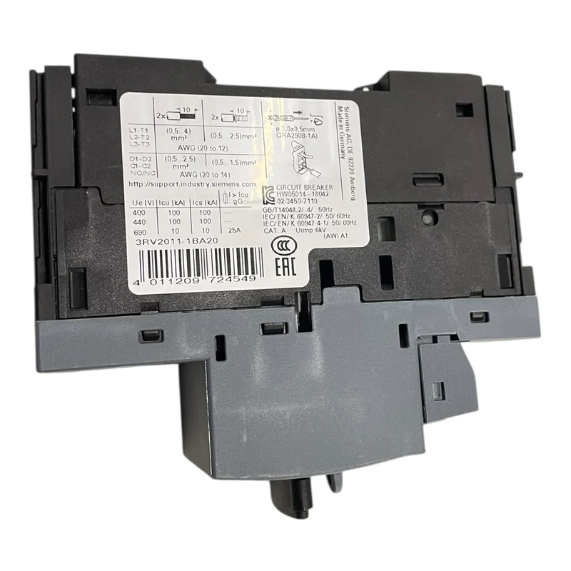 Siemens SIRIUS Leistungsschalter für den Motorschutz 1,4...2A 3RV2011-1BA20