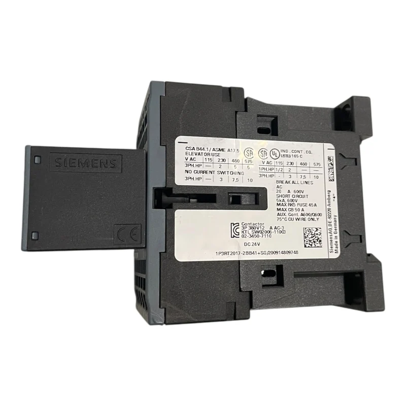 Siemens Leistungsschütz 12 A 5,5 kW / 400 V DC 24 V 3RT2017-2BB41 3RT2916-1LM00
