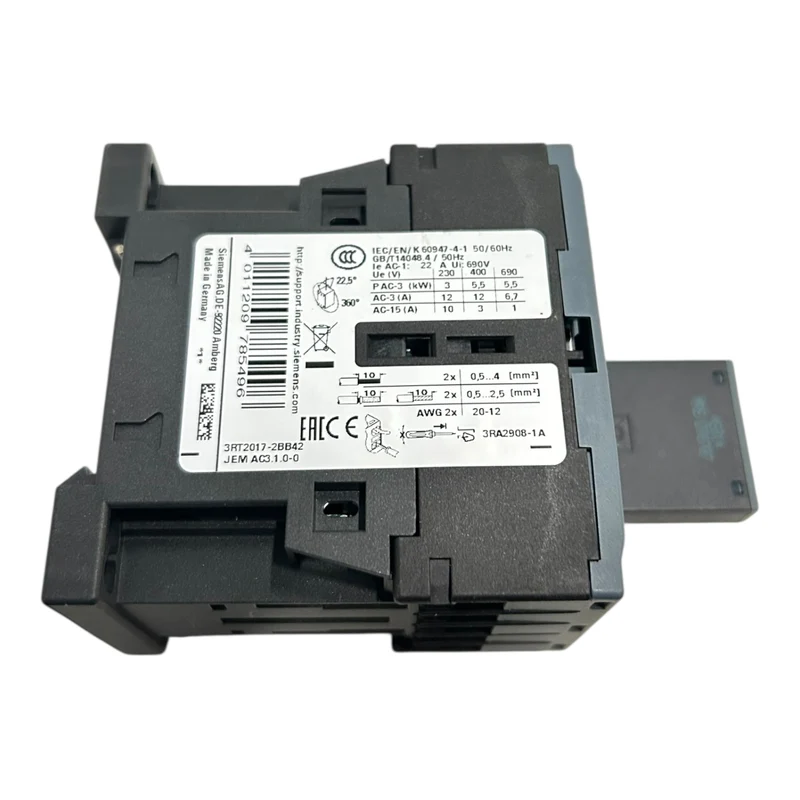 Siemens SIRIUS Leistungsschütz mit Hilfskontakt 3RT2017-2BB42 3RT2916-1LM00