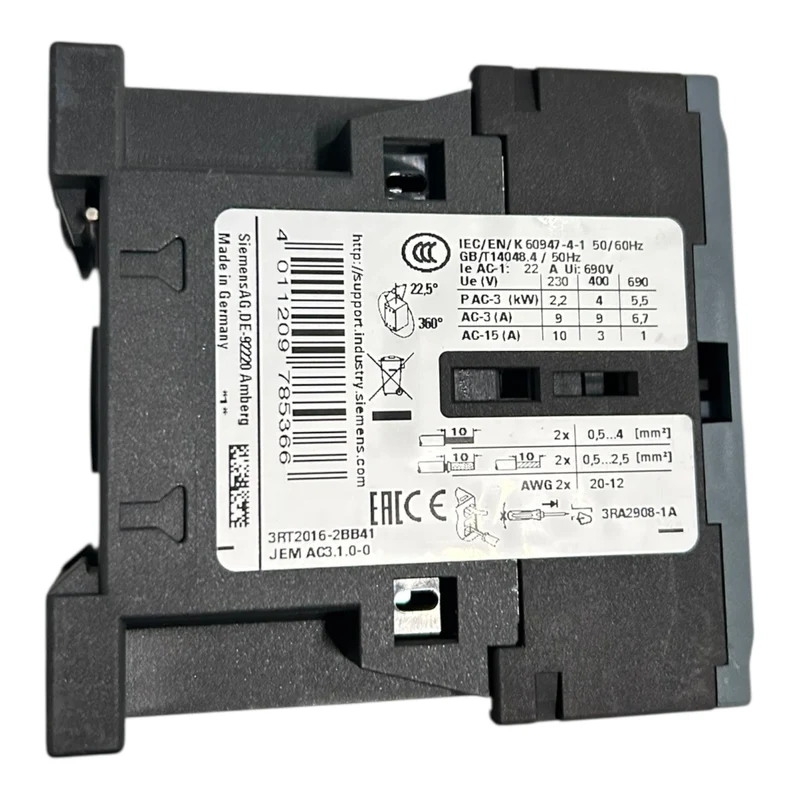 Siemens SIRIUS Leistungsschütz mit Hilfskontakt 3RT2016-2BB41 3RT2916-1EH00