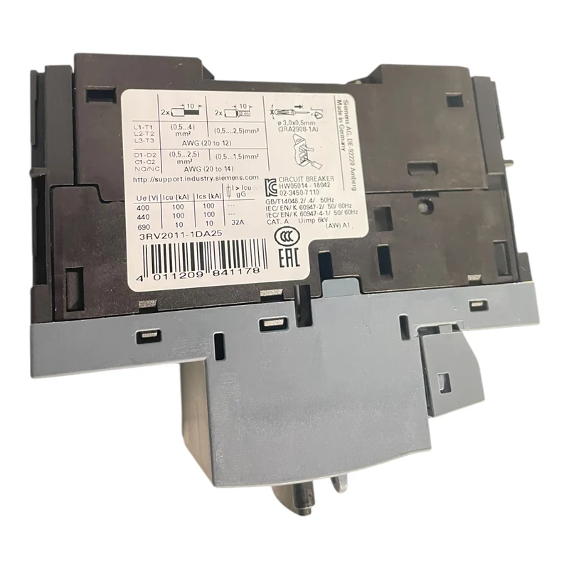 Siemens Leistungsschalter Baugröße S00 für den Motorschutz 2,2-3,2A 3RV20111DA25
