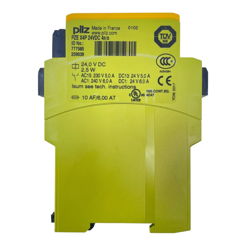Pilz PZE X4P Sicherheitsrelais 24VDC 4n/o 6A 240V 777585