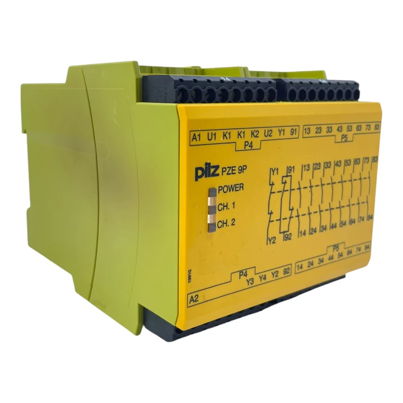 Pilz PZE 9P Sicherheitsrelais 24VAC/DC 8n/o 1n/c 7A 240V 777140