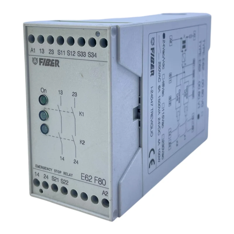 FIBER Not-Aus-Relais E62 F80 Sicherheitsrelais 24V AC/DC