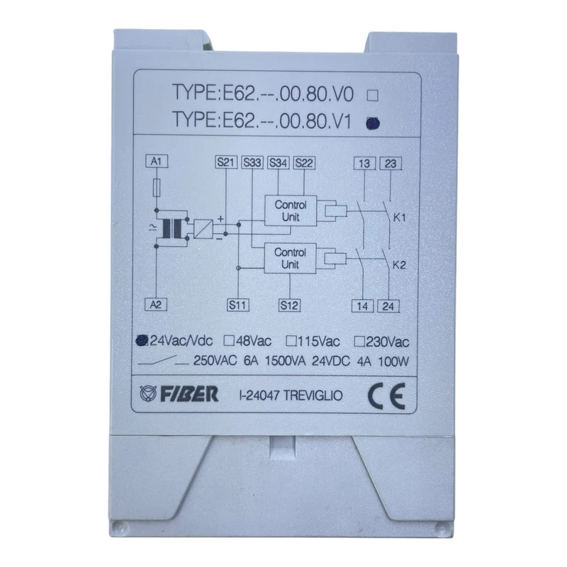 FIBER Not-Aus-Relais E62 F80 Sicherheitsrelais 24V AC/DC
