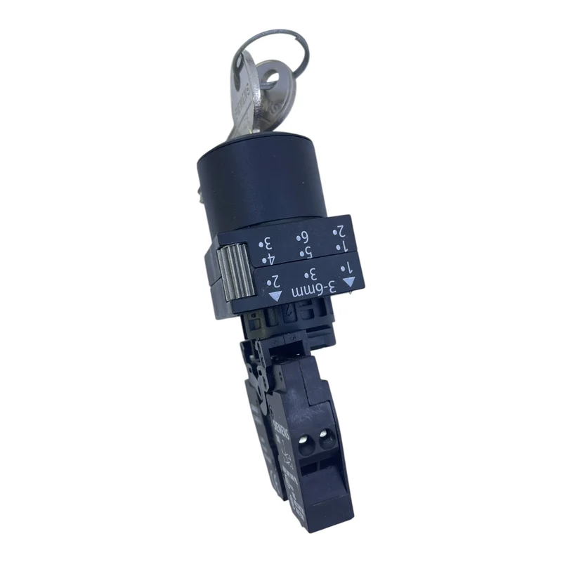 Siemens Schlüsselschalter 3SB3403-0D 2S 6A/230V mit Schlüssel 455 schwarz