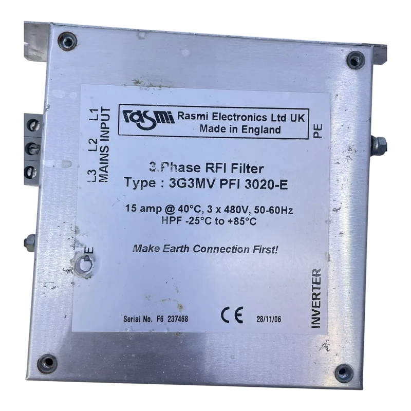 Rasmi 3G3MV PFI 3020-E 3-Phasen RFI Filter 15A 480V 50-60Hz