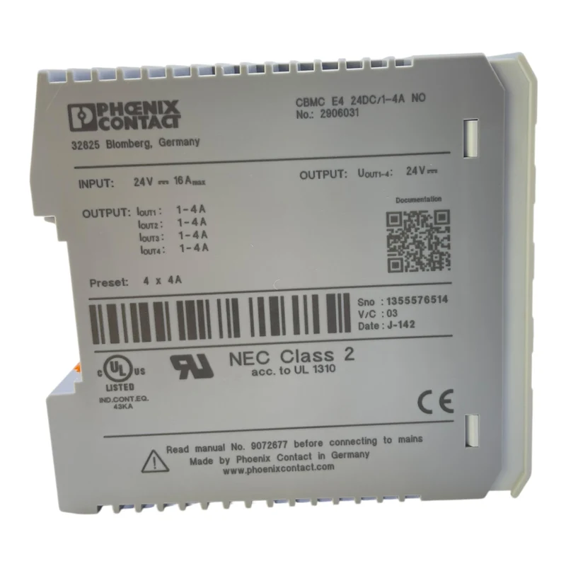 Phoenix Contact CBMC E4 24DC/1-4A NO Elektronischer Geräteschutzschalter 4-Kanal