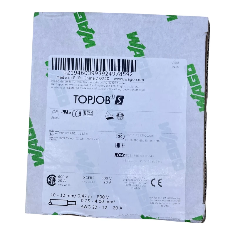WAGO Vierstock-Reihenklemme 2,5mm² 2002-4127 VE:15 Stk