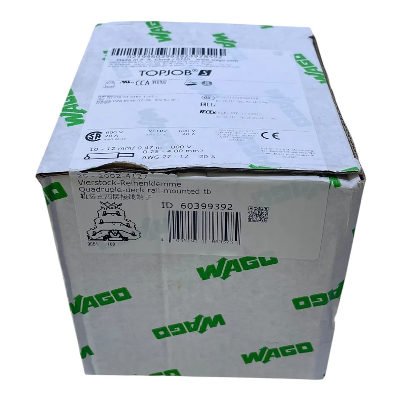 WAGO Vierstock-Reihenklemme 2,5mm² 2002-4127 VE:15 Stk