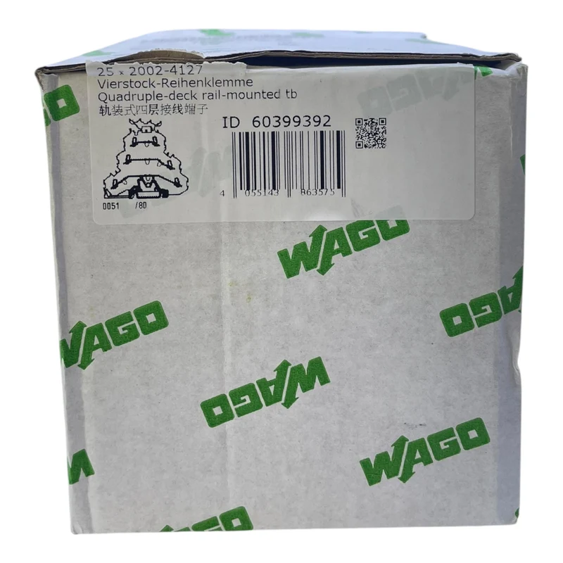 WAGO Vierstock-Reihenklemme 2,5mm² 2002-4127 VE:15 Stk
