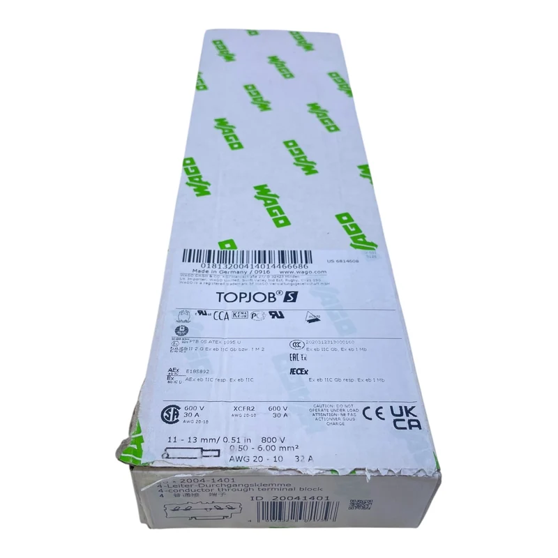 WAGO Durchgangsklemme 4-Leiter 4mm² 2004-1401 TOPJOB S VE:50 stk