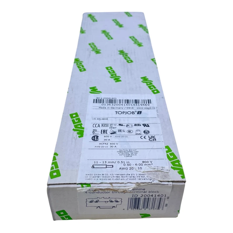 WAGO Durchgangsklemme 4-Leiter 4mm² 2004-1401 TOPJOB S VE:50 stk