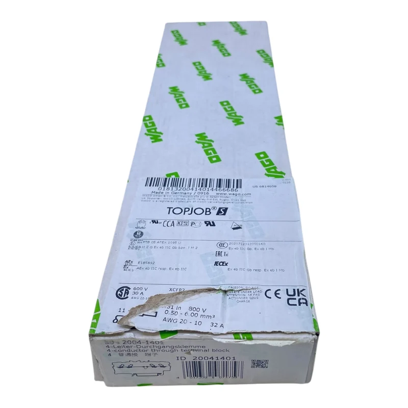 WAGO Durchgangsklemme 4-Leiter 4mm² 2004-1401 TOPJOB S VE:53stk Industrie