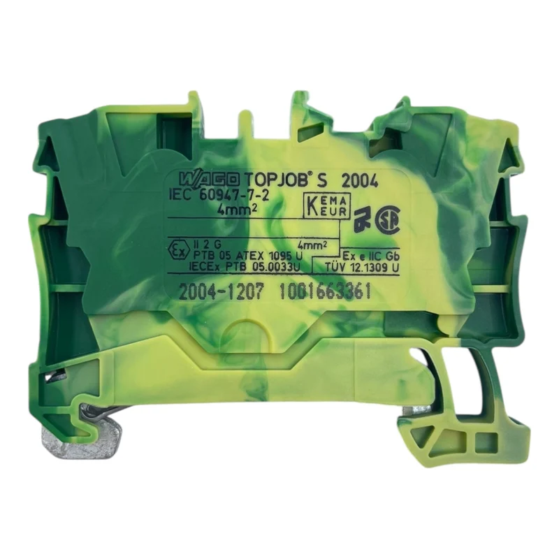 WAGO 2-Leiter-Schutzleiterklemme 4mm² 2004-1207 VE:71stk
