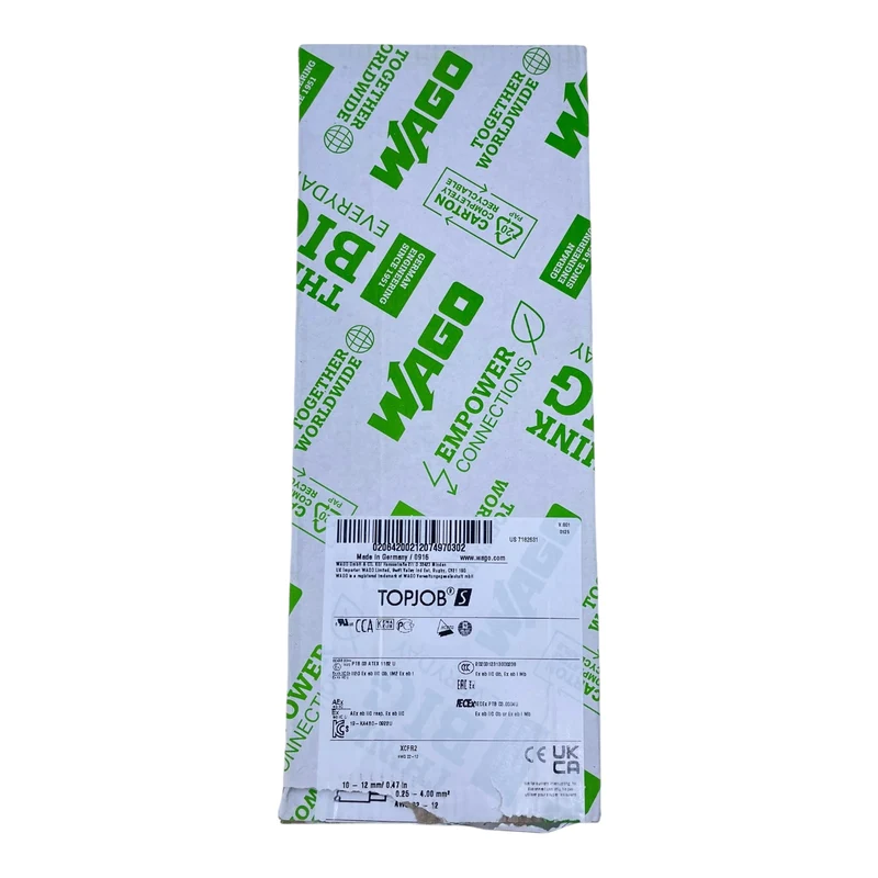 WAGO Reihenklemme 2002-1207 2,5 mm² grün/gelb Ex-Schutz TOPJOB S VE: 99 Stk