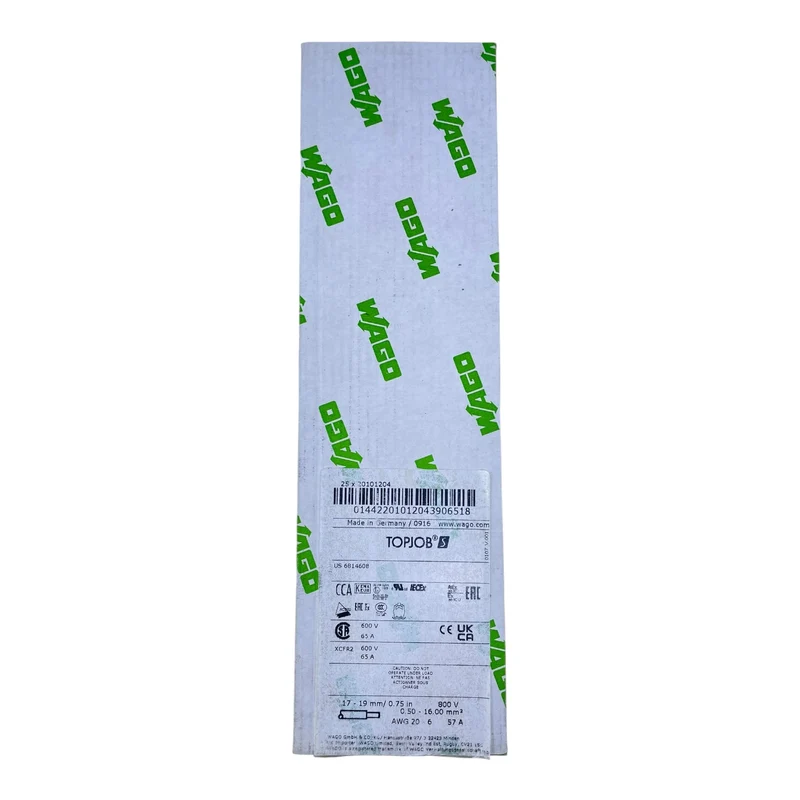 WAGO 2-Leiter-Durchgangsklemme 10mm² Blau 2010-1204 VE:25 Stk