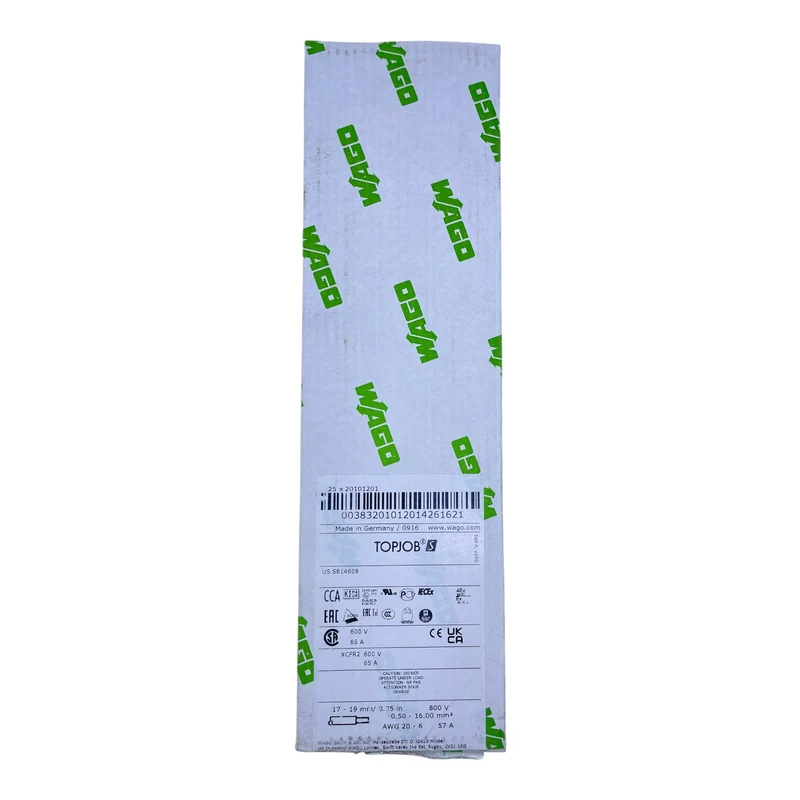 WAGO Durchgangsklemme 2-Leiter 10mm² 800V 65A 2010-1201 VE:31 Stk